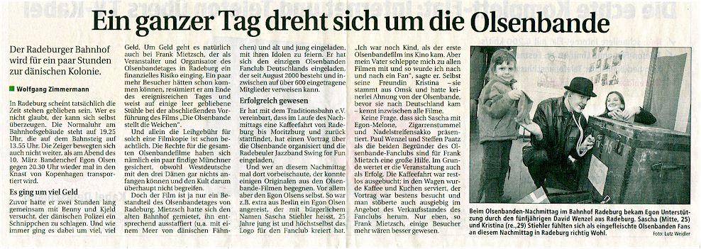Presseartikel S�chsische Zeitung vom 12.03.2007